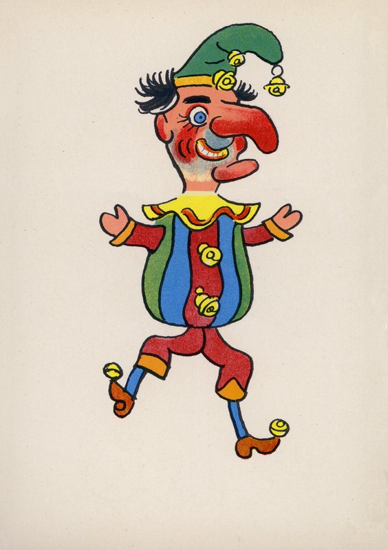 Walter Trier egyik őrült embere (színes litográfia) alkotó: Walter Trier