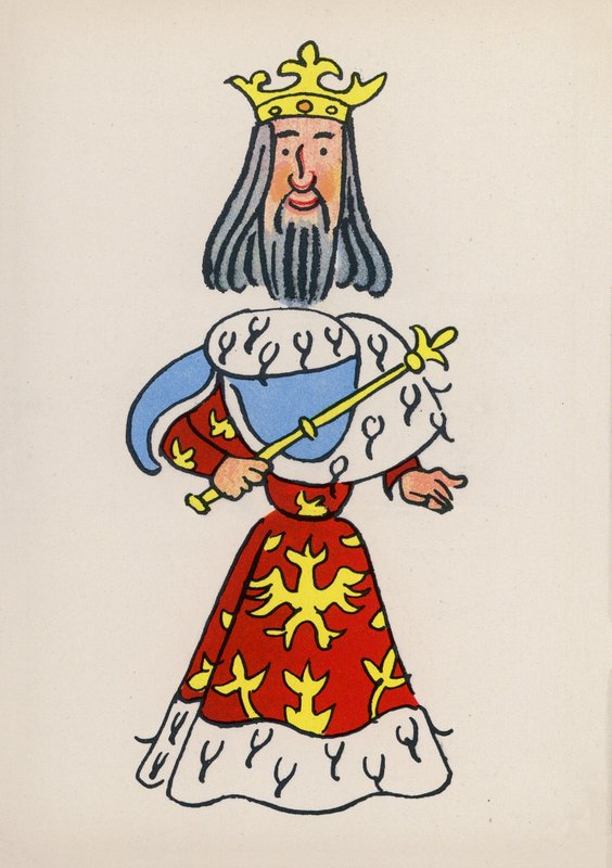 Walter Trier egyik őrült embere (színes litográfia) alkotó: Walter Trier