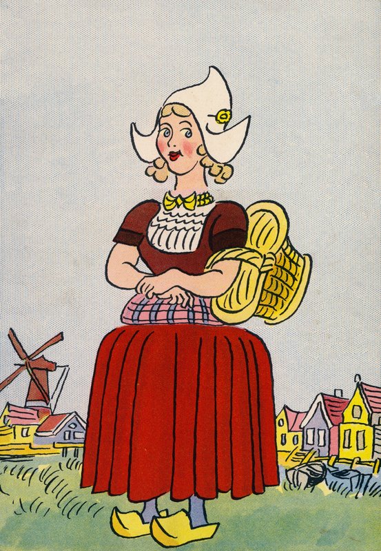 Walter Trier őrült jelmezei: Holland (színes litográfia) alkotó: Walter Trier