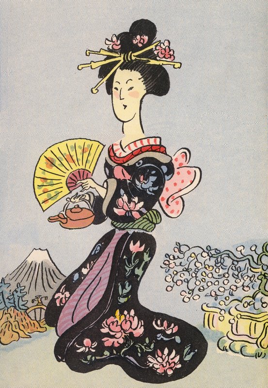 Walter Trier őrült jelmezei: Japán (színes litográfia) alkotó: Walter Trier