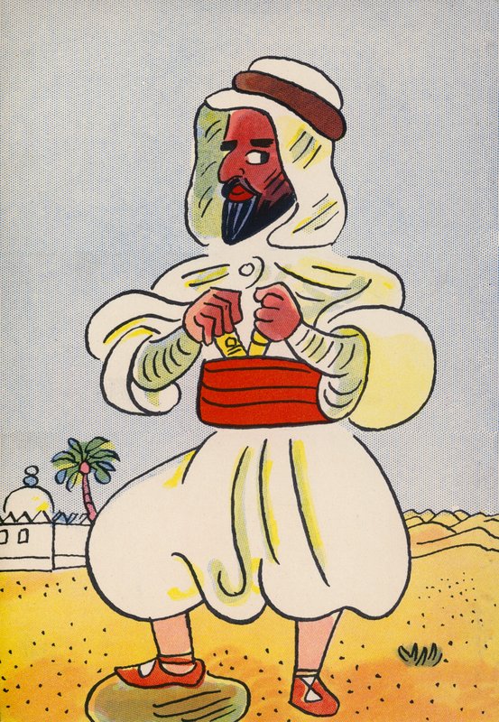 Walter Trier őrült jelmezei: Észak-Afrika (színes litográfia) alkotó: Walter Trier