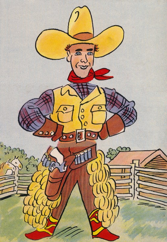 Walter Trier őrült jelmezei: Texas, USA (színes litográfia) alkotó: Walter Trier