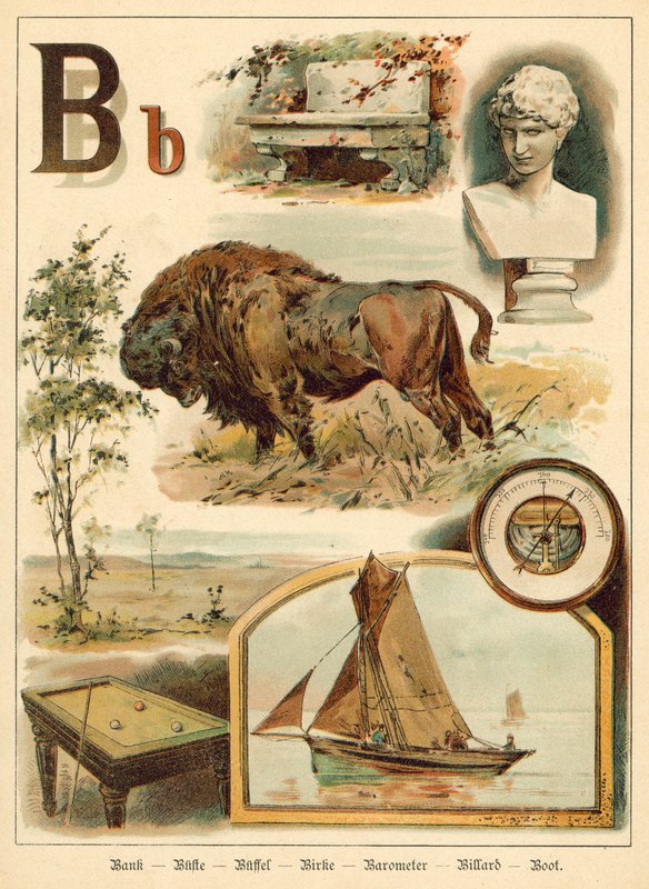 B betű (chromolitho) alkotó: Walter Zweigle