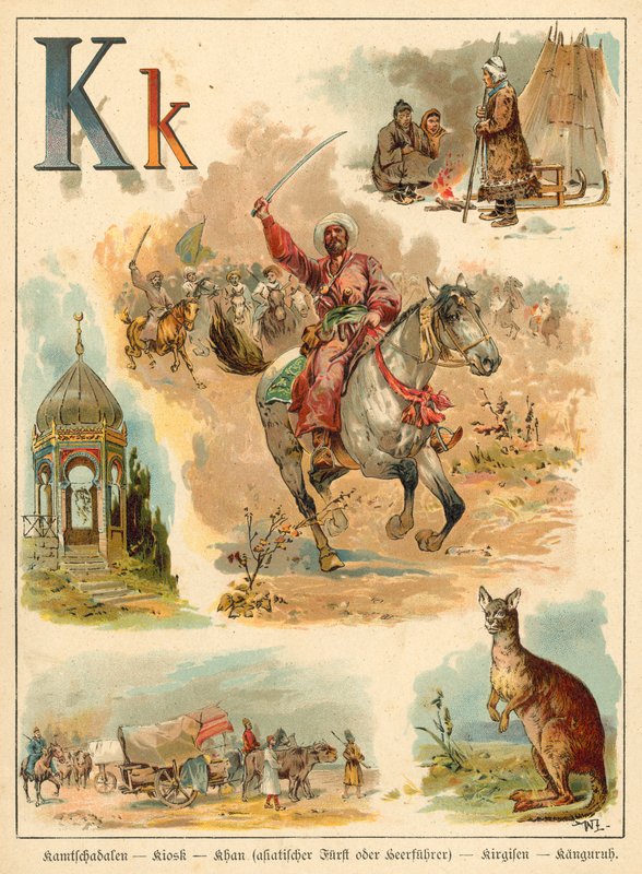 K betű (chromolitho) alkotó: Walter Zweigle