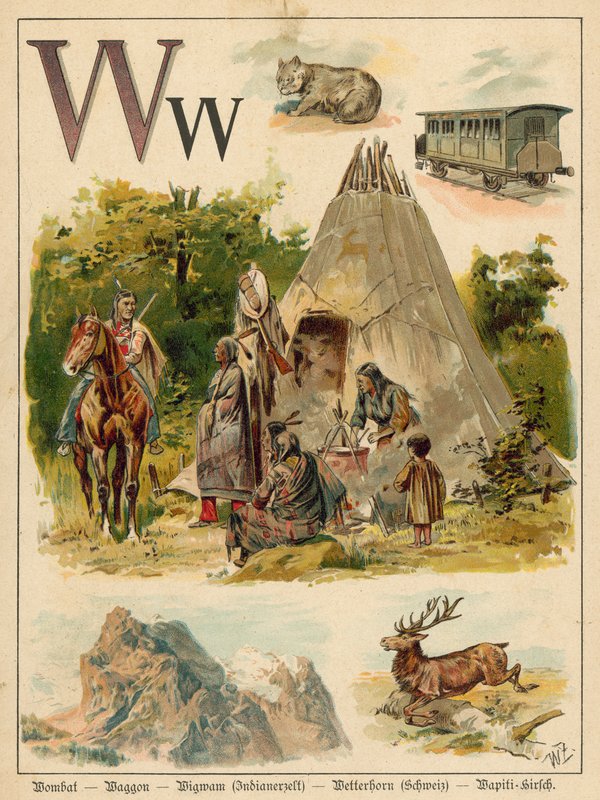 W betű (chromolitho) alkotó: Walter Zweigle