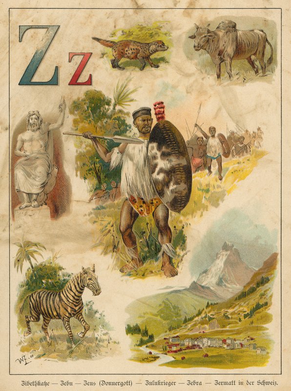 Z betű (chromolitho) alkotó: Walter Zweigle
