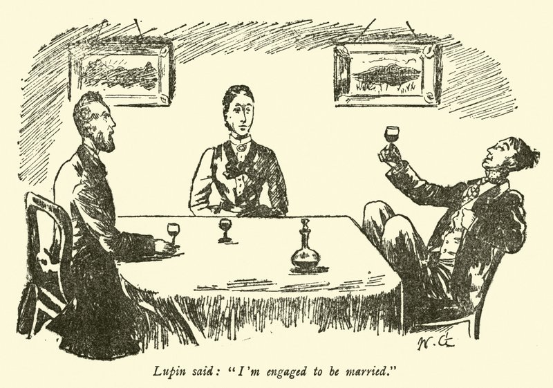Lupin azt mondta: "Eljegyeztek, hogy megházasodjak. alkotó: Weedon Grossmith