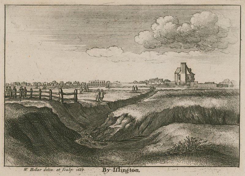 Islington mellett, a New River Head alkotó: Wenceslaus Hollar