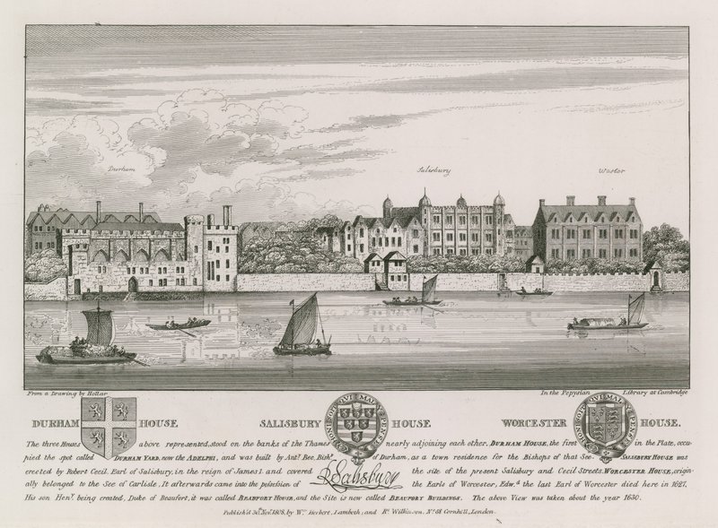 Durham House, Salisbury House és Worcester House alkotó: Wenceslaus Hollar