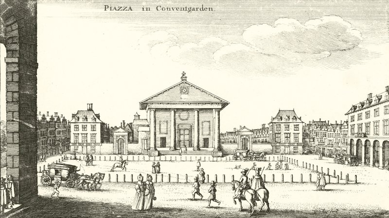 Piazza, Covent Garden, London (metszet) alkotó: Wenceslaus Hollar