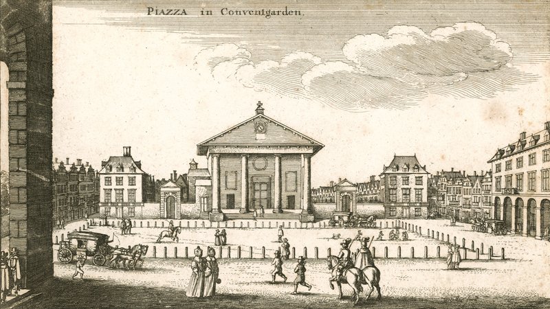 Piazza, Covent Garden, London (metszet) alkotó: Wenceslaus Hollar