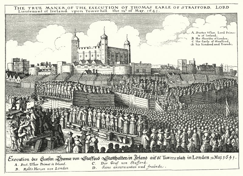 Thomas Wentworth, Strafford 1. grófjának kivégzése, 1641 alkotó: Wenceslaus Hollar
