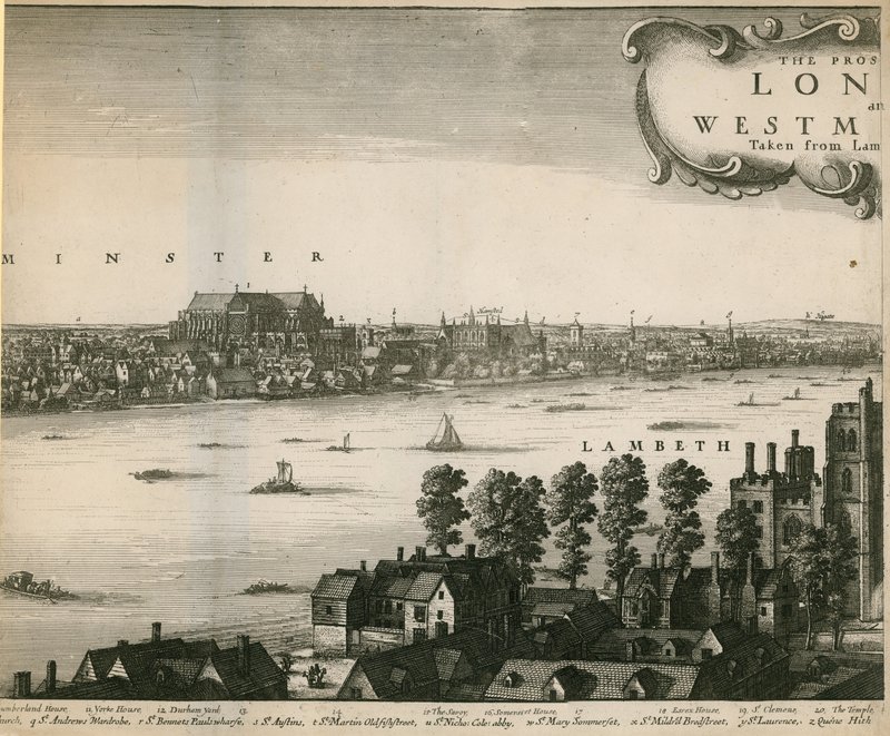 London és Westminster kilátását elvették Lambethtől alkotó: Wenceslaus Hollar