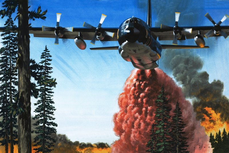 Bombázás egy erdőtűz ellen alkotó: Wilf (20th century) Hardy