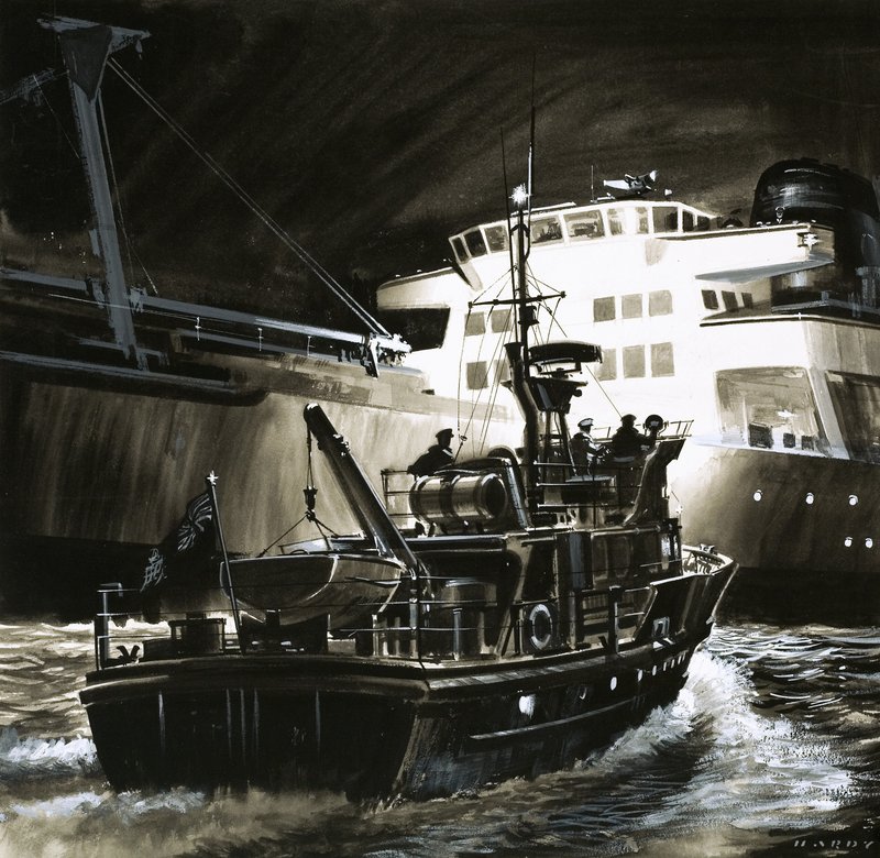 A brit életmód: A brit parti őrség adóvágó hajói alkotó: Wilf (20th century) Hardy