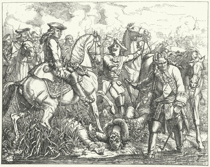 Tallard marsall elfogása a blenheimi csatában, 1704 alkotó: Wilhelm Camphausen