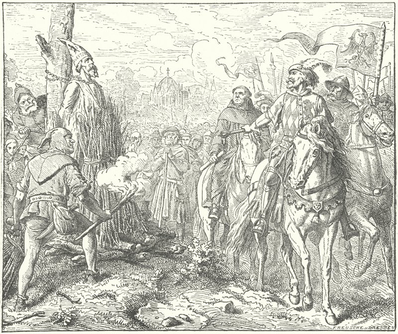 Jan Hus kivégzése alkotó: Wilhelm Camphausen