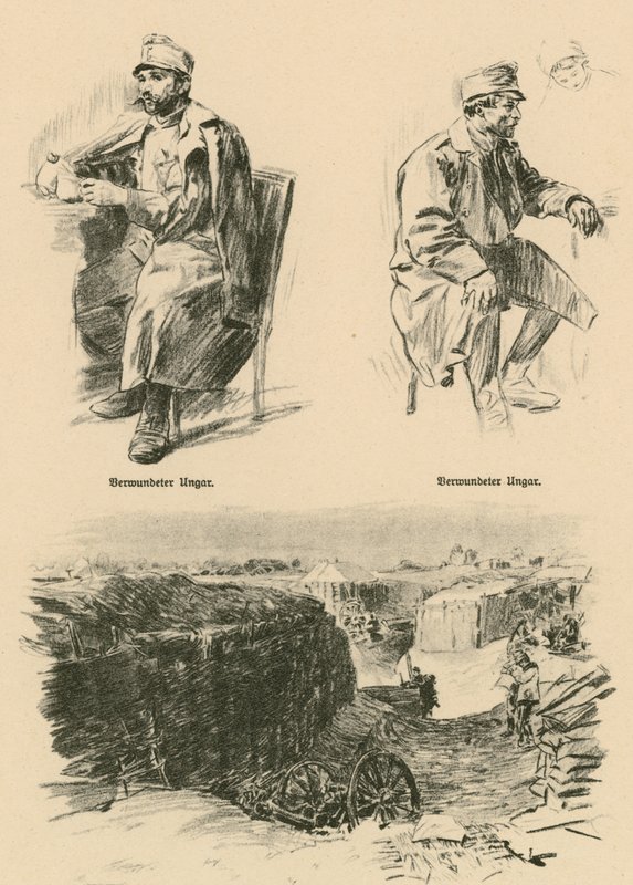 Sebesült magyarok, akiket Orosz-Lengyelországban lőttek le alkotó: Wilhelm Gause
