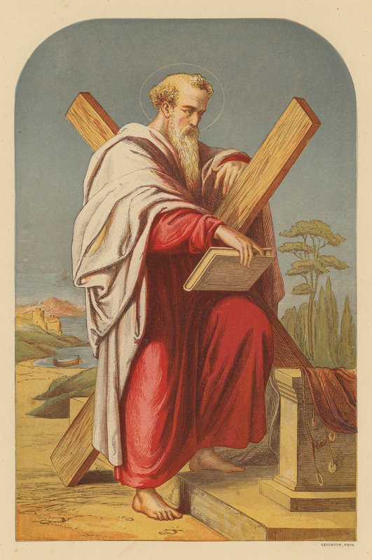 Szent András (színes litográfia) alkotó: Wilhelm Kandler