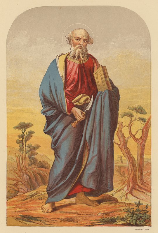 Szent Bertalan (színes litográfia) alkotó: Wilhelm Kandler