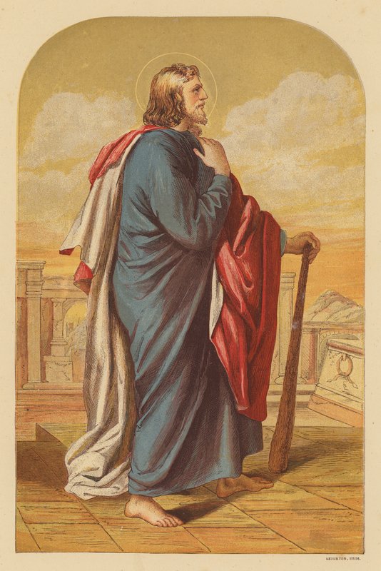 Szent Júdás Thaddeus (színes litográfia) alkotó: Wilhelm Kandler