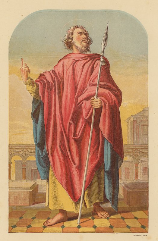 Szent Mátyás (színes litográfia) alkotó: Wilhelm Kandler