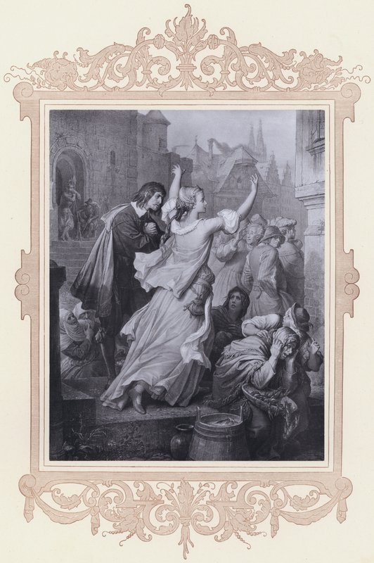 Clarchen, Egmont (litho) alkotó: Wilhelm von (after) Kaulbach