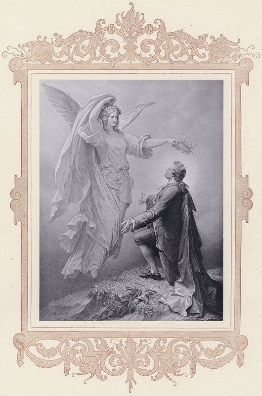 Goethe múzsája, Zueignung (litho) alkotó: Wilhelm von (after) Kaulbach