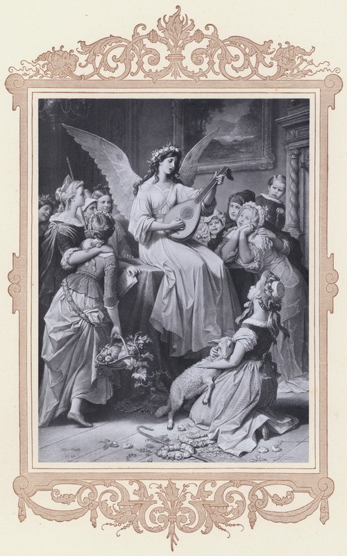 Mignon, Wilhelm Meister (litho) alkotó: Wilhelm von (after) Kaulbach