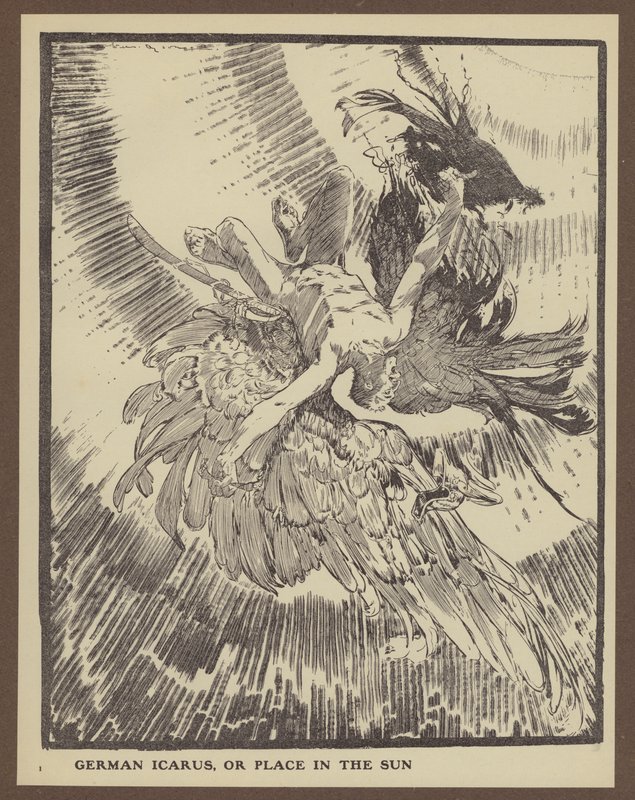 Német Ikarusz, avagy Hely a Napban (litho) alkotó: Will Dyson