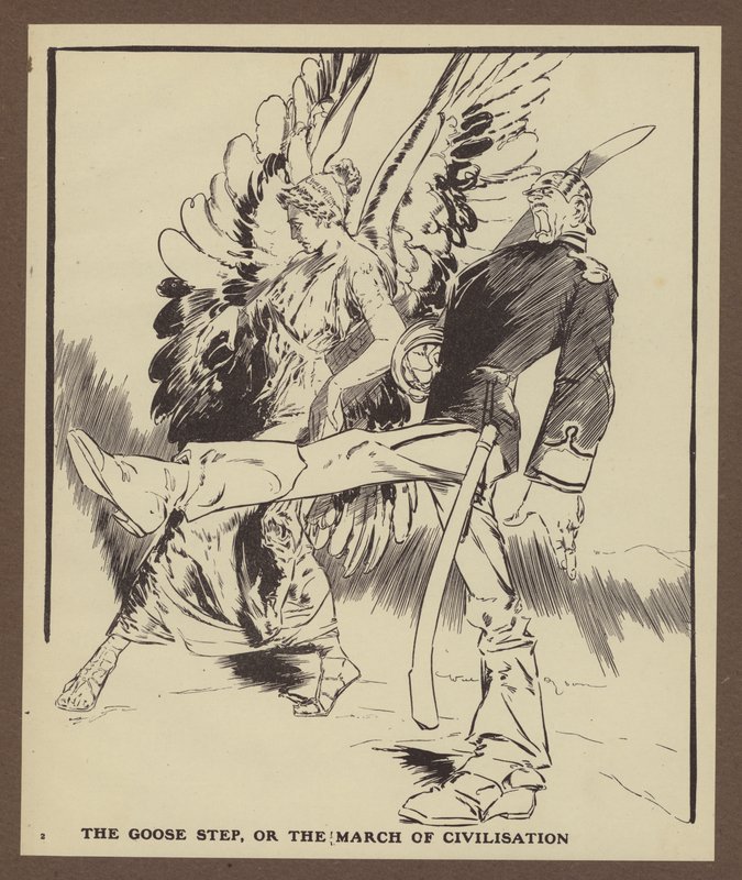 A lúdlépés, avagy a civilizáció menete (litho) alkotó: Will Dyson
