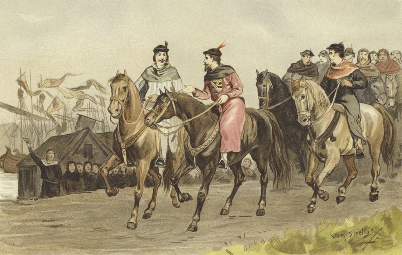 V. Florisz, Hollandia grófja és IV. Gijsbrecht Amstelből, 1274. július 26. alkotó: Willem II Steelink