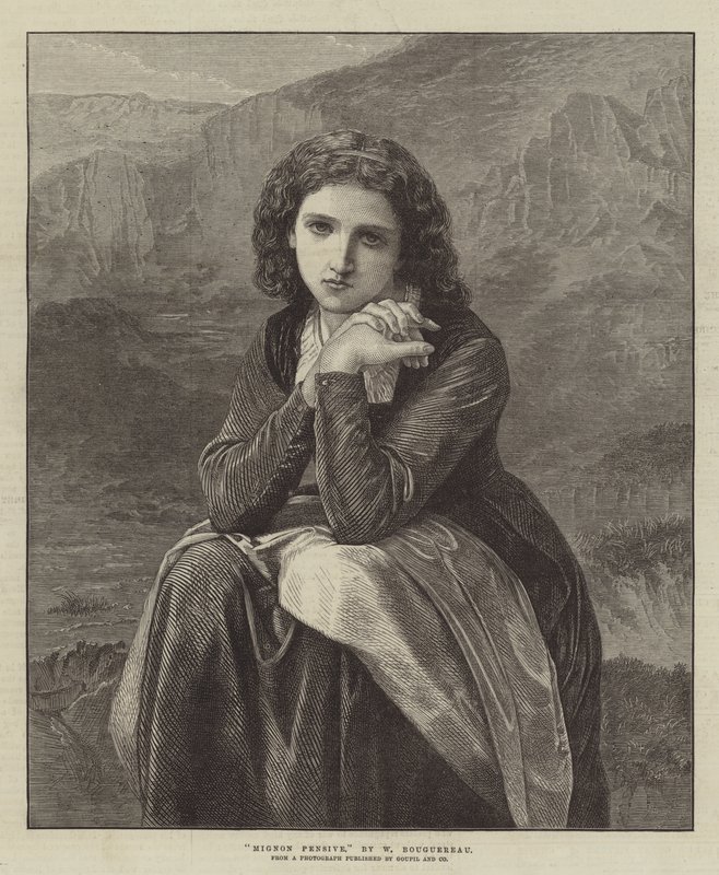 Mignon töprengő alkotó: William Adolphe Bouguereau