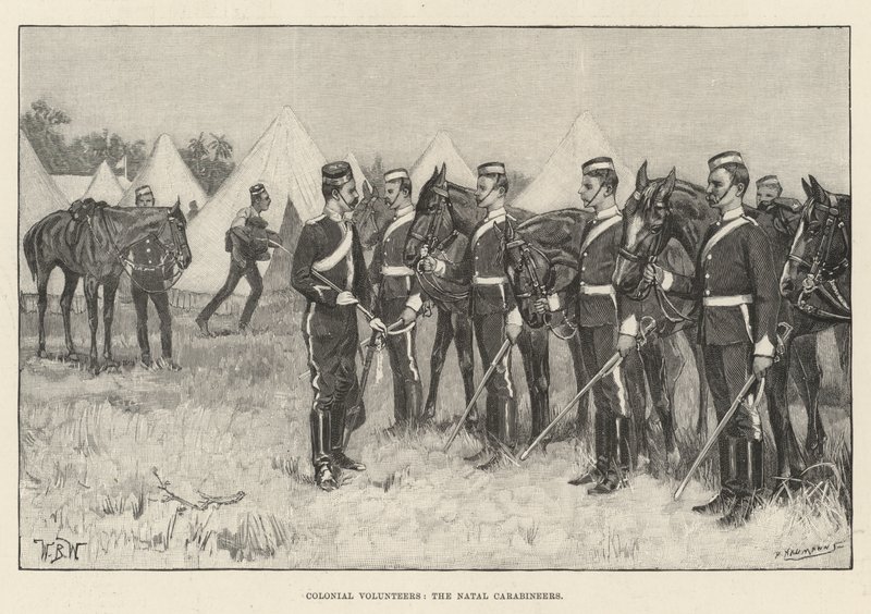 Gyarmati Önkéntesek, a Natal Carabineers alkotó: William Barnes Wollen