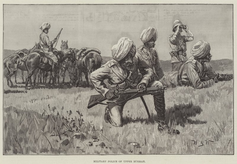 Felső-Burma katonai rendőrsége alkotó: William Barnes Wollen