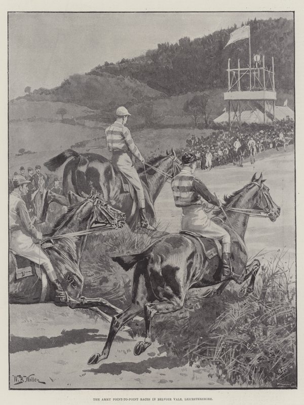 A hadsereg pont-pont versenyei Belvoir Vale-ben, Leicestershire-ben alkotó: William Barnes Wollen