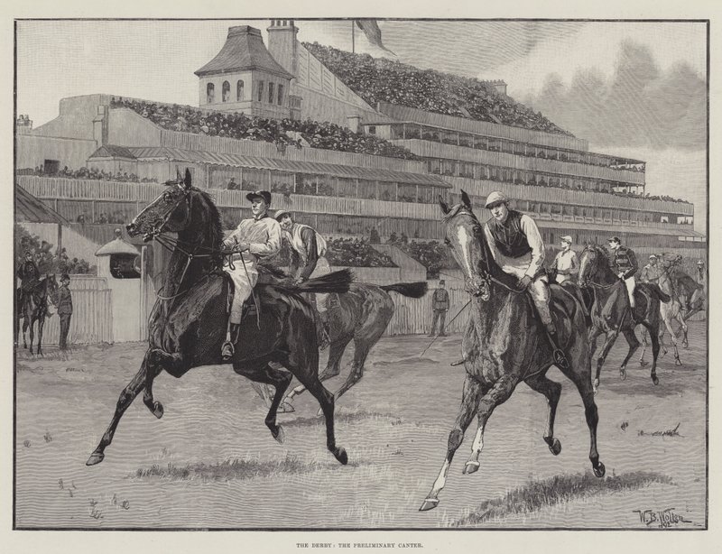 A Derby, az előzetes vágta alkotó: William Barnes Wollen