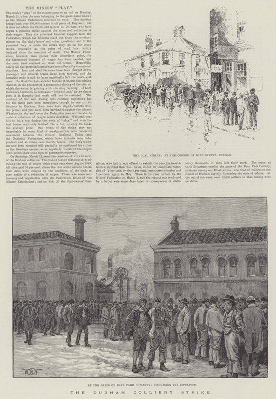 A Durham Colliery Strike alkotó: William Barnes Wollen