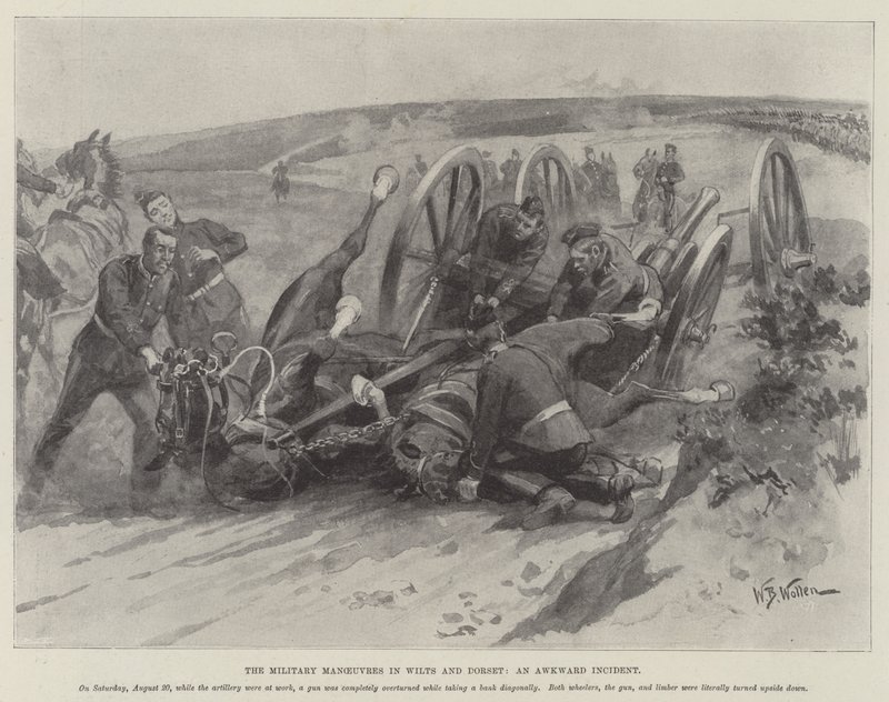 A katonai manőverek Wiltsben és Dorsetben, egy kínos incidens alkotó: William Barnes Wollen