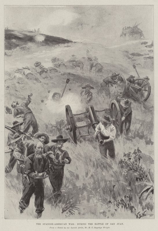 A spanyol-amerikai háború a San Juan-i csata idején alkotó: William Barnes Wollen