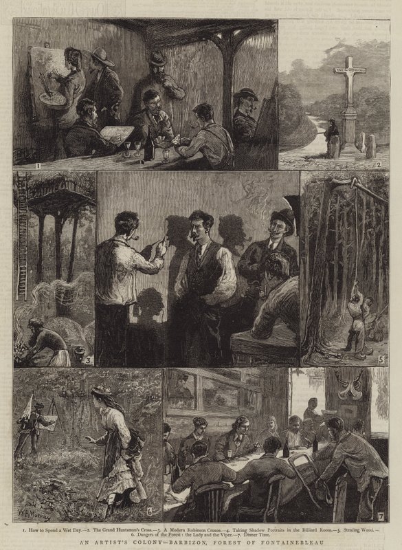 Egy művésztelep, Barbizon, Fontainebleau-i erdő alkotó: William Bazett Murray