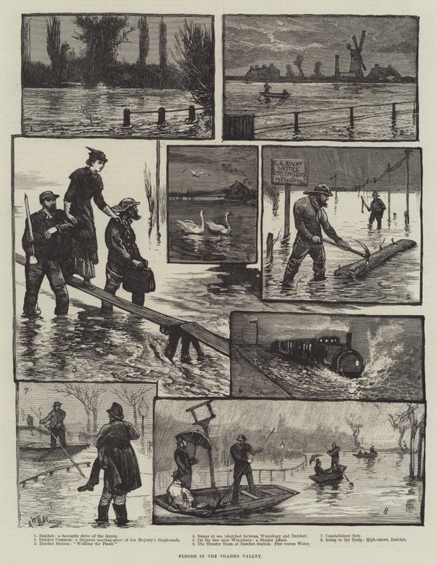 Árvizek a Temze-völgyben alkotó: William Bazett Murray