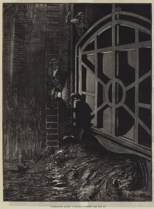 Metró London, egy Penstock-kamra alkotó: William Bazett Murray