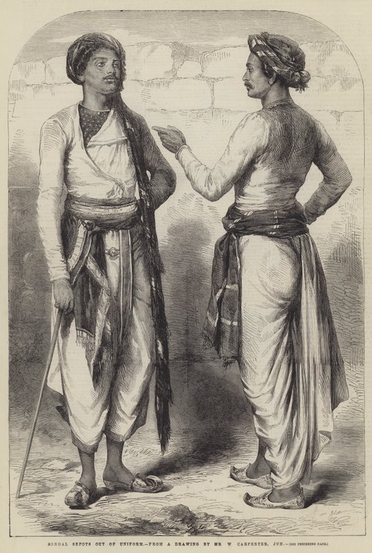 Bengáli szepoikák egyenruhán kívül alkotó: William Carpenter