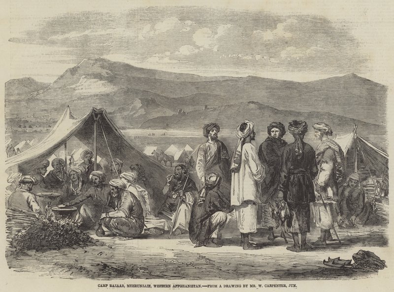 Camp Bazaar, Meerut, Nyugat-Afganisztán alkotó: William Carpenter
