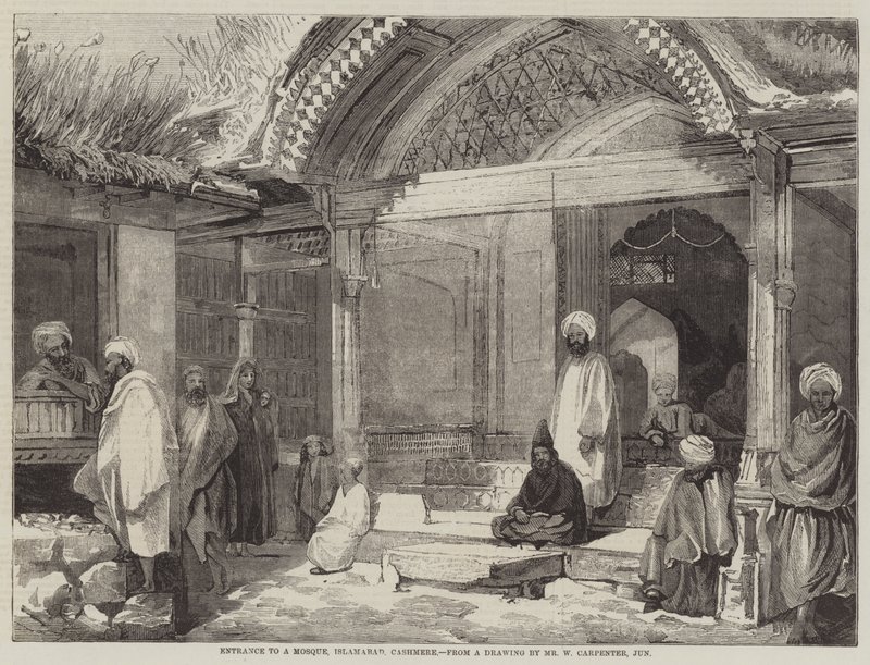 Bejárat a mecsetbe, Iszlámábádba, Kasmírba alkotó: William Carpenter