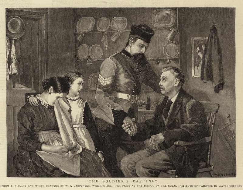 A katona elválása alkotó: William Carpenter