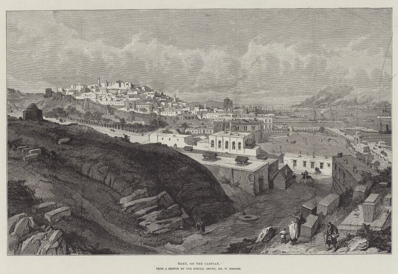 Baku, a Kaszpi-tengeren alkotó: William Crimea Simpson
