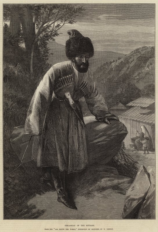 a szubassi cserkesz alkotó: William Crimea Simpson