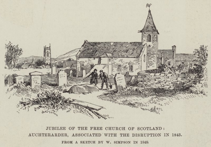 A Skóciai Szabad Egyház, Auchterarder jubileuma, az 1843-as zavarral összefüggésben alkotó: William Crimea Simpson